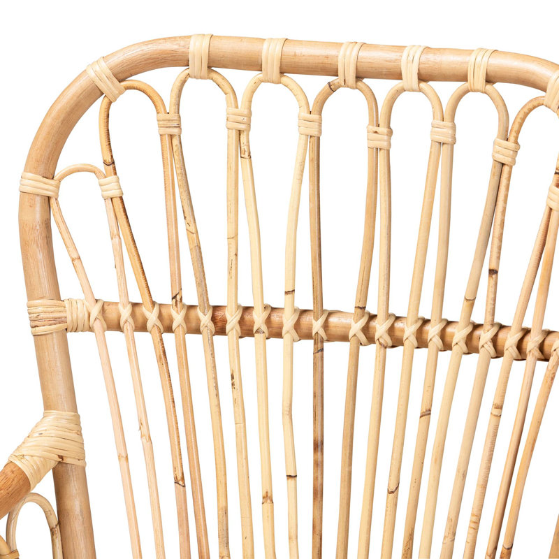 Fauteuil d'appoint moderne en rotin fait à la main
