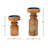 Wooden Pillar Candle Holder Set of 2 |  Mango Wood Candle Stands with Iron Plate | Rustic Farmhouse Decorative Candle Holders for Dining Table | Living Room & Home Décor | 4x8x4"-42156951
