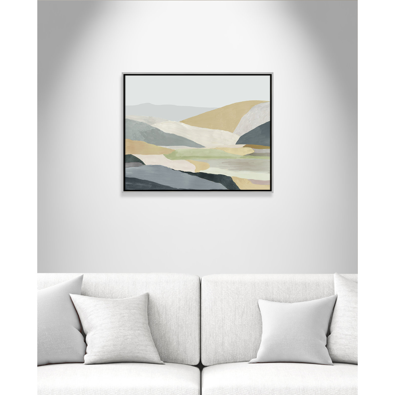 Blair "Warm Hills I" Painting, 23.5" H x 29.5" W x 2" D, Silver Canvas