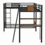 L-Shaped Bed With Desk And Shelf