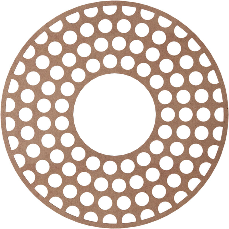 Médaillon de plafond en bois Fink, Bois (qualité de peinture), H 40 po x l 40 po x P 0,38 po