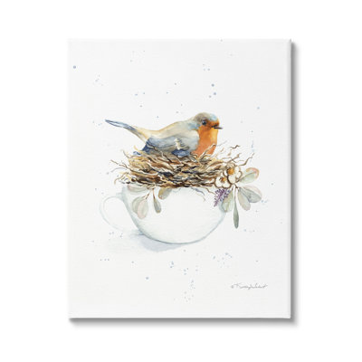 " Bird In Coffee Mug Nest " by Kelley Talent