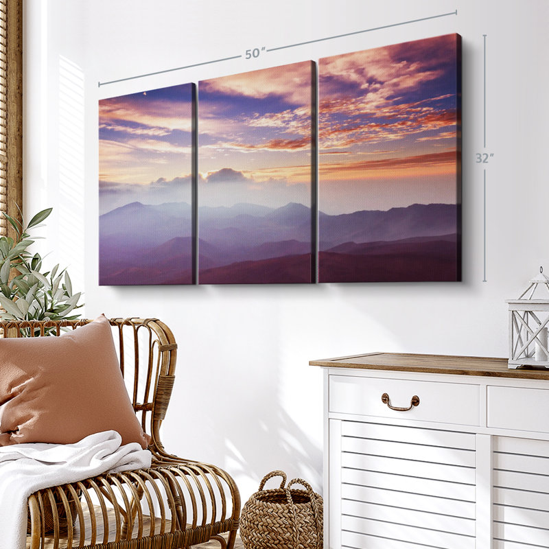 «Haleakala Misty Sunrise» sur, H 32 po x l 50 po x P 1,25 po