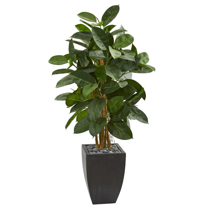 56'' Faux Foliage Tree in Earthenware Planter