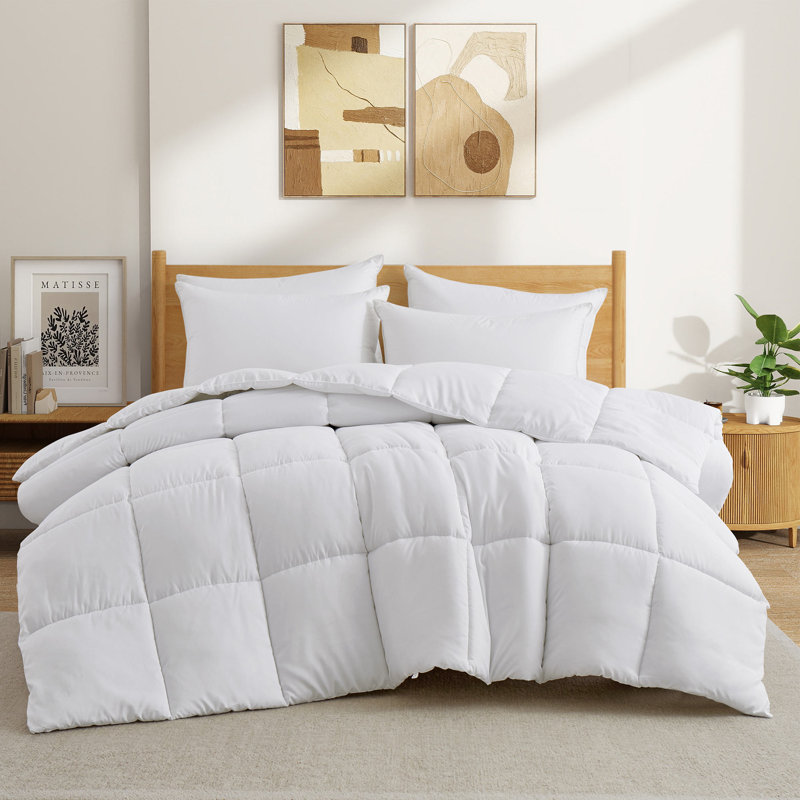 Édredon en duvet synthétique toutes saisons toutes saisons - hypoallergénique et moelleux, grand, Grand lit