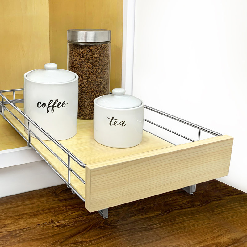 Lynk Professional 11" x 21" Wood and Chrome Pull Out Drawer