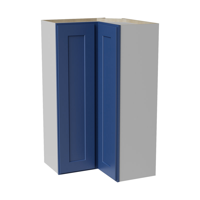 Armoire murale d'angle, L 24 po x H 42 po x P 12 po, Shaker bleu