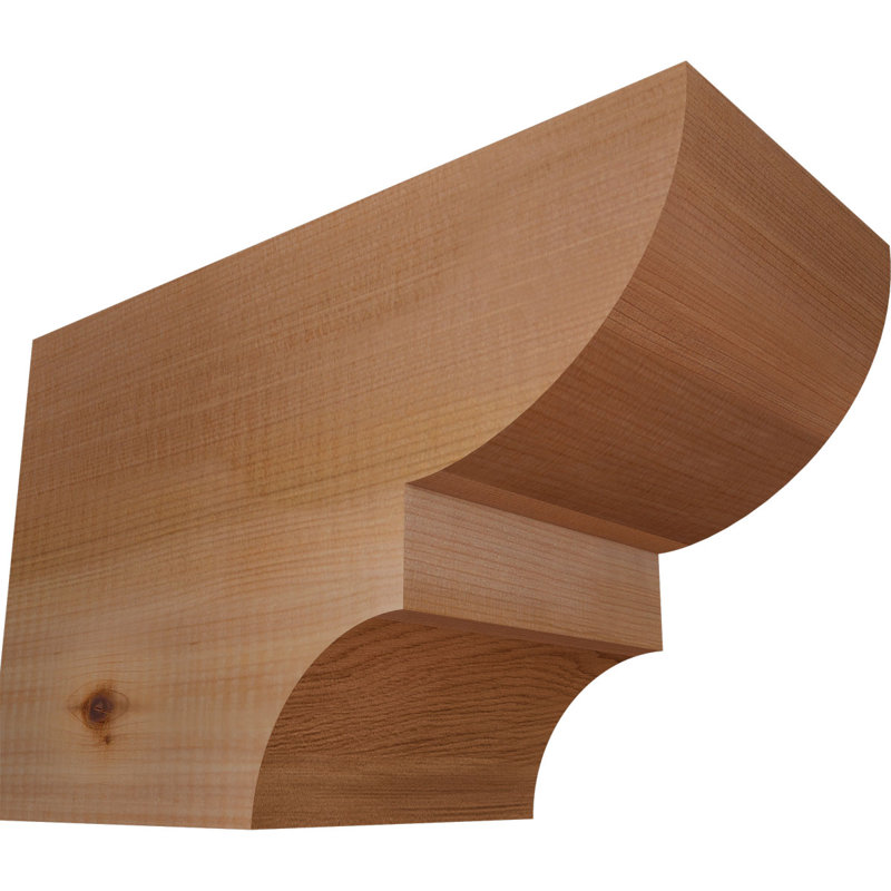 Queue de chevron lisse Ridgewood, Cèdre rouge, 8"H x 5 1/2"W x 12"L