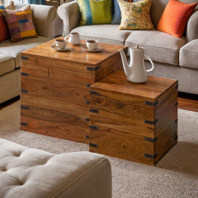 Seabury Classic Sheesham 2 Piece Nesting Coffee & Cocktail Tables