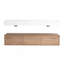 60 inch Wall-Mounted Bathroom  Vanity with Double Resin Sink,Soft Close Drawer,Float Mounting Design
