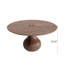 Otelia Dark Walnut Space-Saving Round Solid Wood Dining Table For Kitchen Restaurant Breakfast Office-114220729