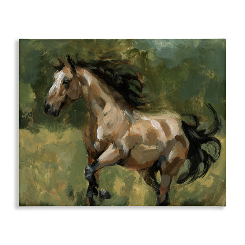 «Brown Mare», peinture sur toile par Victoria Barnes, H 16 po x l 20 po
