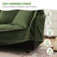 Canapé modulaire 2 places avec repose-pieds convertible, canapé en L, tissu chenille-1689172255