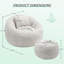 Fauteuils à billes modernes, fauteuil rond confortable pour adultes avec repose-pieds, fauteuil de lecture simple avec coussin pour salon, chambre à coucher, appartement-133759285