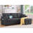 L-Shaped Sleeper Sofa Reversible Couch Pull Out Couch With Storage Chaise-1046578808