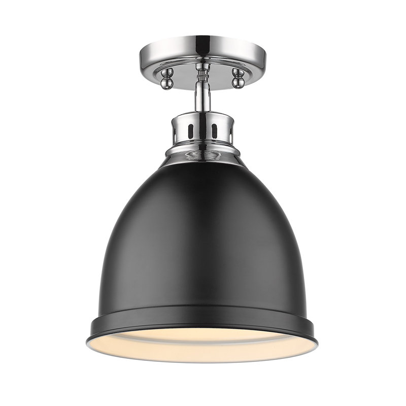 Flush Mount, Matte Black, Chrome