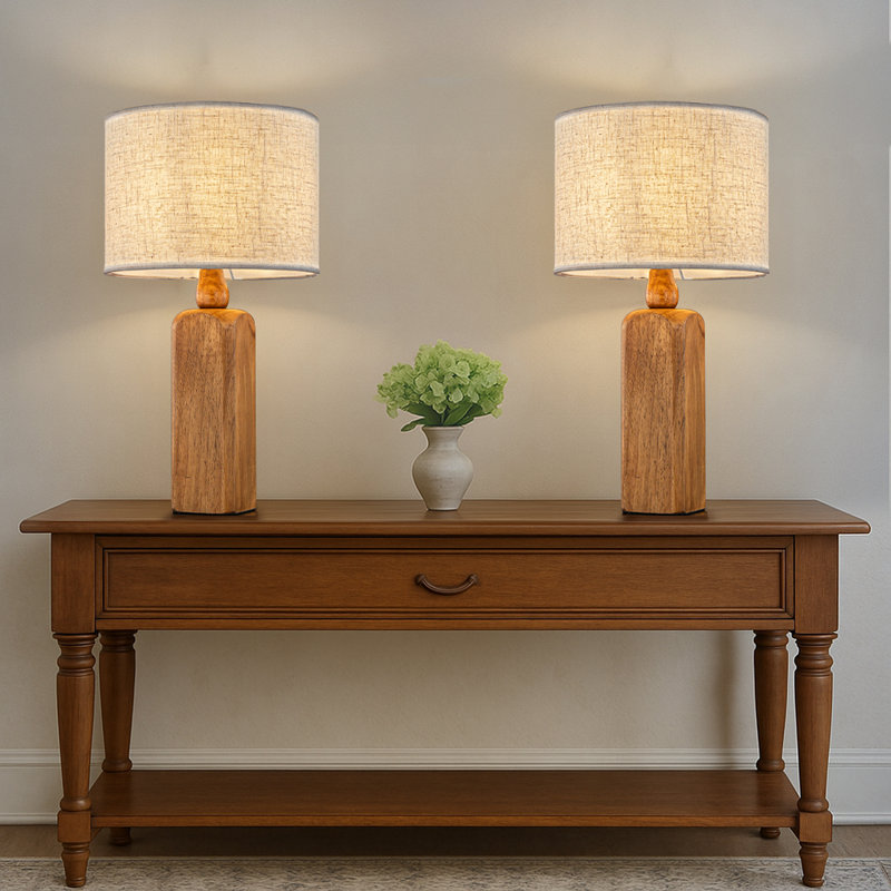 Lampe de table 22 po Traditional Natural Farmhouse