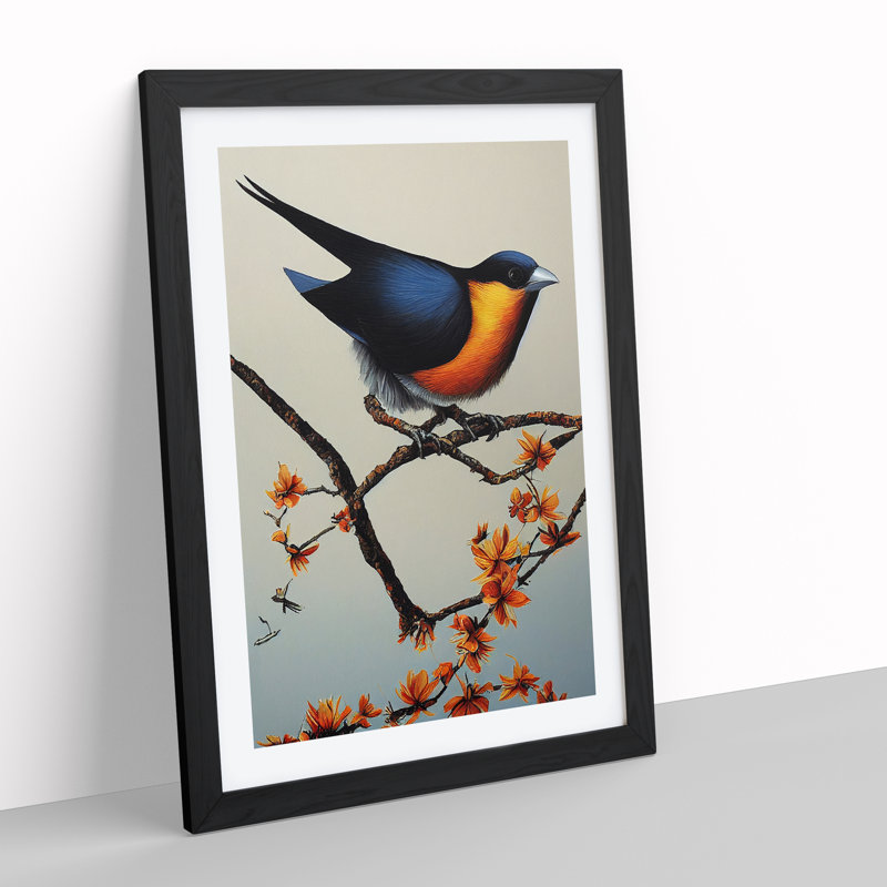 Beauty of the Bird - Wall Art, Black Framed, 64cm H x 46cm W x 2cm D