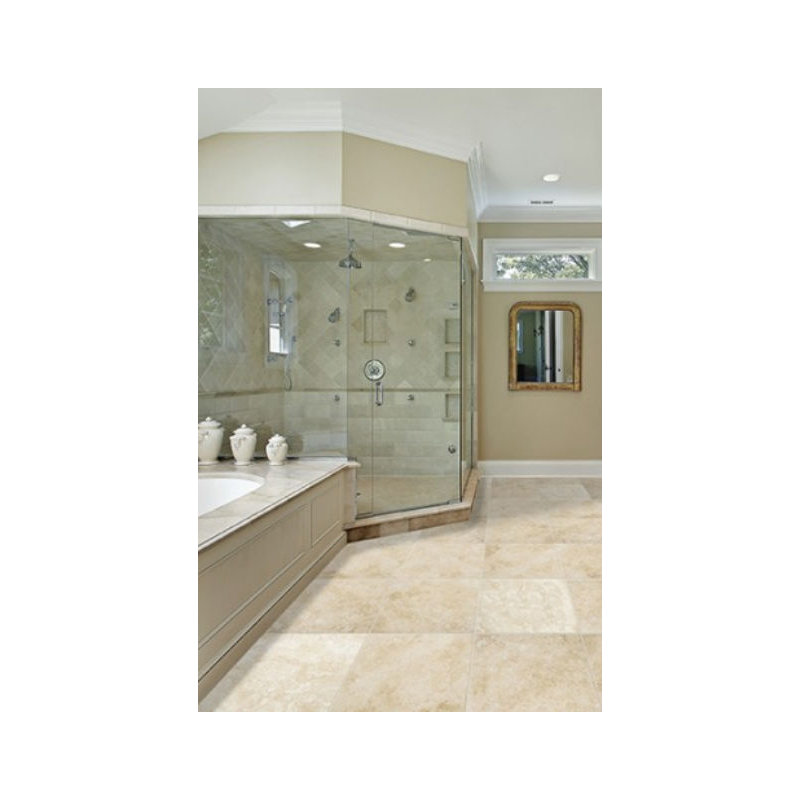 Travertine 12" x 24" Filled and Honed Field Tile in Beige