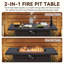 Ensemble de patio 5 pièces en résine tressée PE Alderwood avec causeuse, chaises, poufs et coussins bleus-1339540820