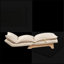 Fauteuil à billes paresseux réglable et pliable pour adultes, canapé inclinable et ergonomique pour lire, se détendre et s'agencer au balcon de la chambre à coucher du salon | Beige | Métal
