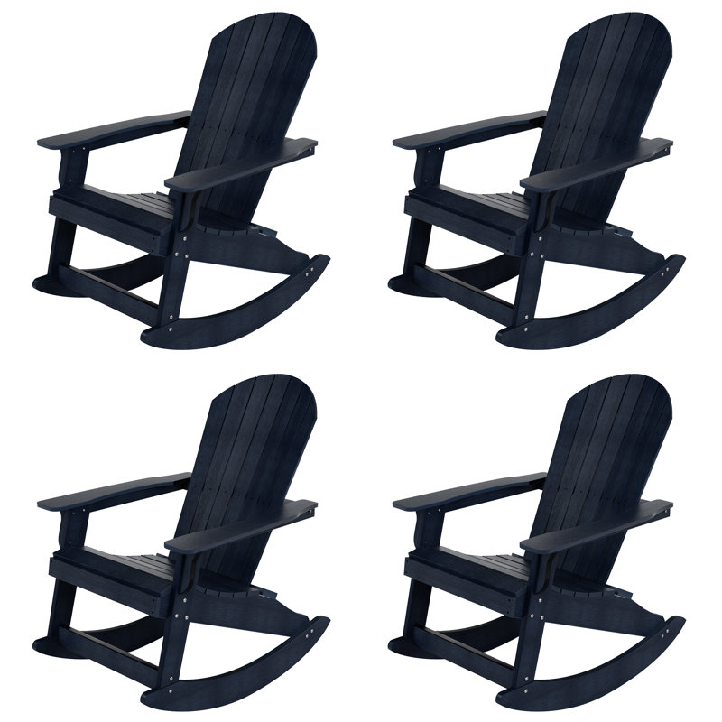 Chaise berçante Arrirack Adirondack pour l'extérieur Arrlo, Marine