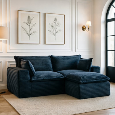 78.8"Cloud Modular Sectional Sofa With Ottoman, No Assembly Required