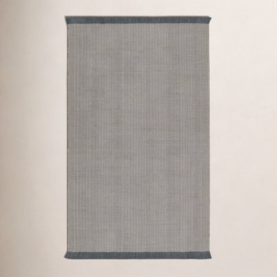 Asla Light Gray Dark Gray Hand-Woven Outdoor Rug