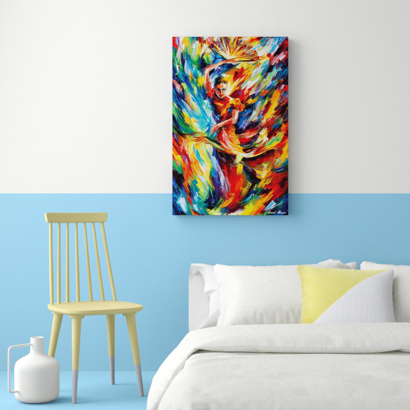 Flamenco by Leonid Afremov - Wrapped Canvas Print, 101.6 cm H x 66.04 cm W x 3.175 cm D