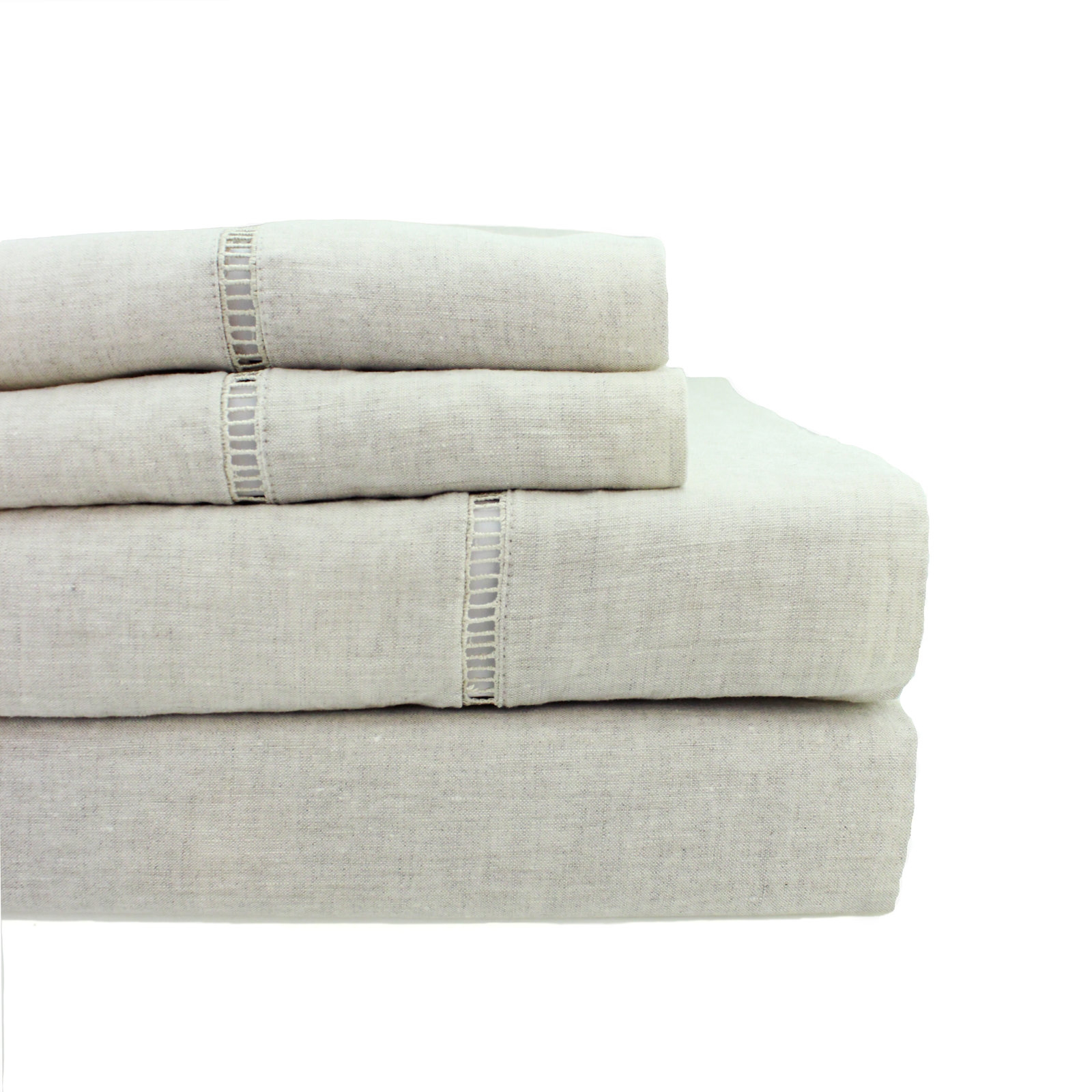 Briar 100% Linen Sheet Set, Full, Natural