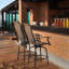 Ensemble de 2 tabourets de bar pivotants avec accoudoirs et chaises de bar Outsunny
