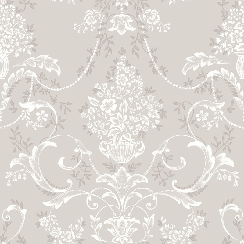 10.05cm x 53cm Matte Wallpaper Roll, Blue White