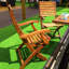 Chaise de patio pliante Cull