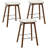 26" Solid Wood Backless Bar Stools, Set of 3 Saddle Counter Height Barstools-1760934511-1760934509