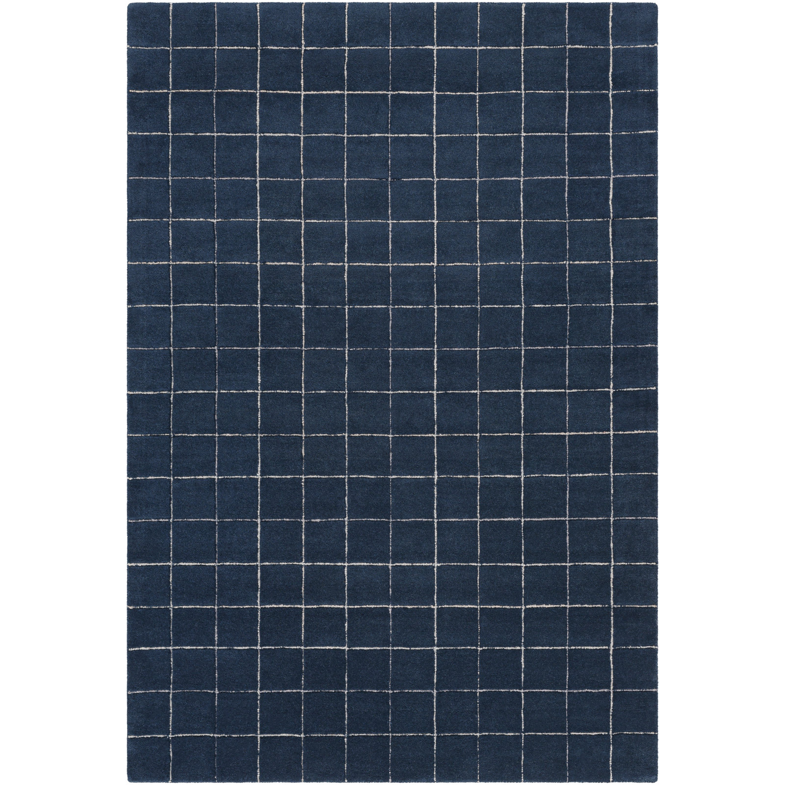 Mallory Blue Hand Tufted Area Rug, Rectangle 8' x 10'