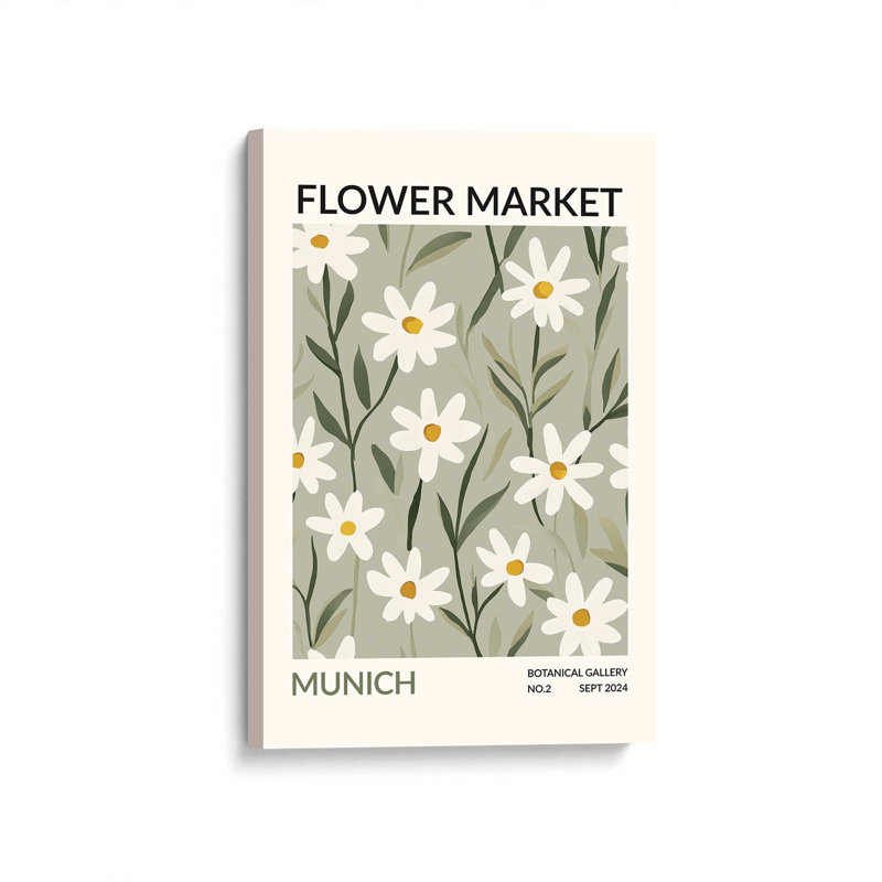 Marché aux fleurs de Munich, Toile tendue, H 18 po x l 12 po