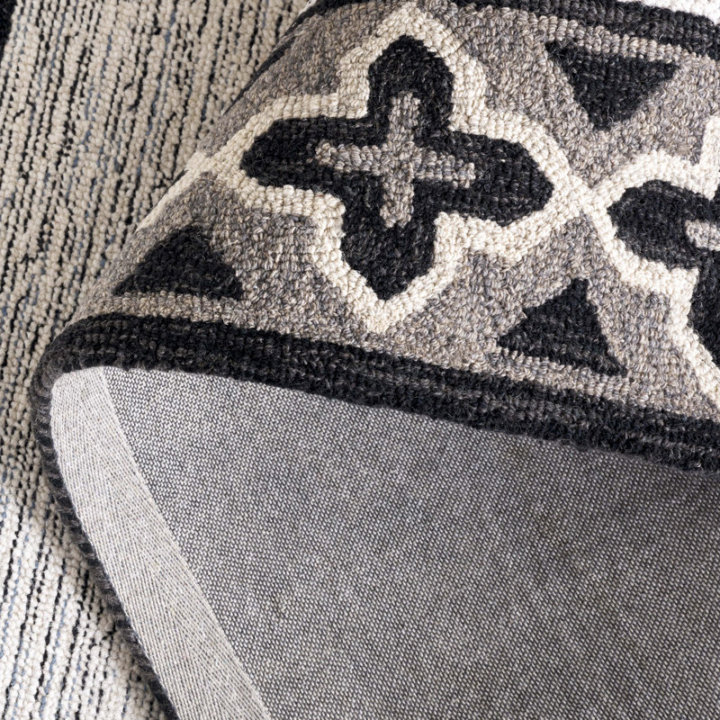 Pine 501 Hand Tufted Wool Pile Geometric Rug, Rectangle 5' x 8'