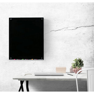 Panneau de verre magnétique mural noir