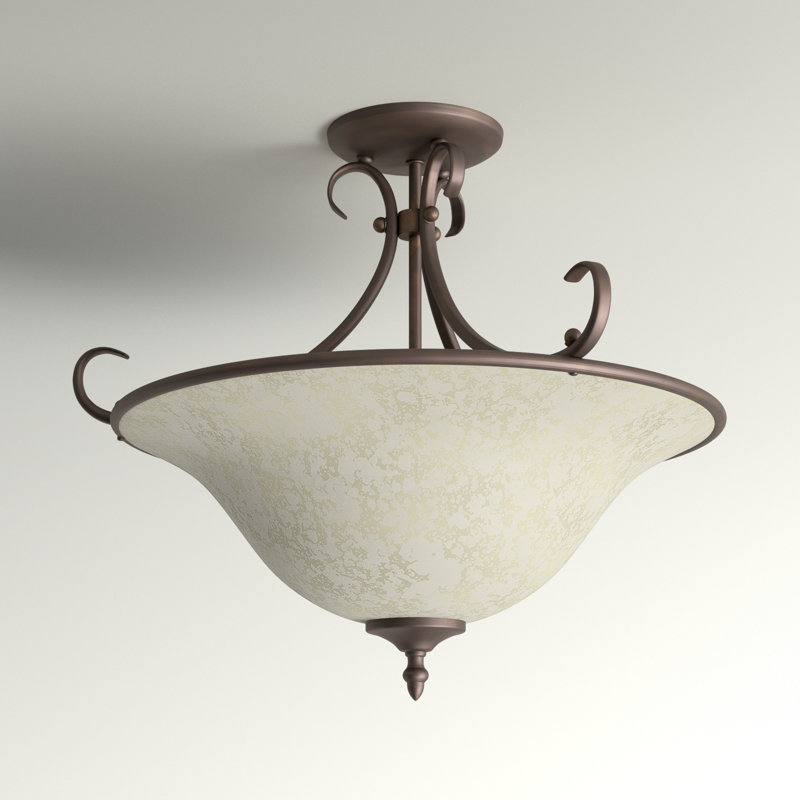 Plafonnier semi-encastré 3 lumières 18,5 po Karcher