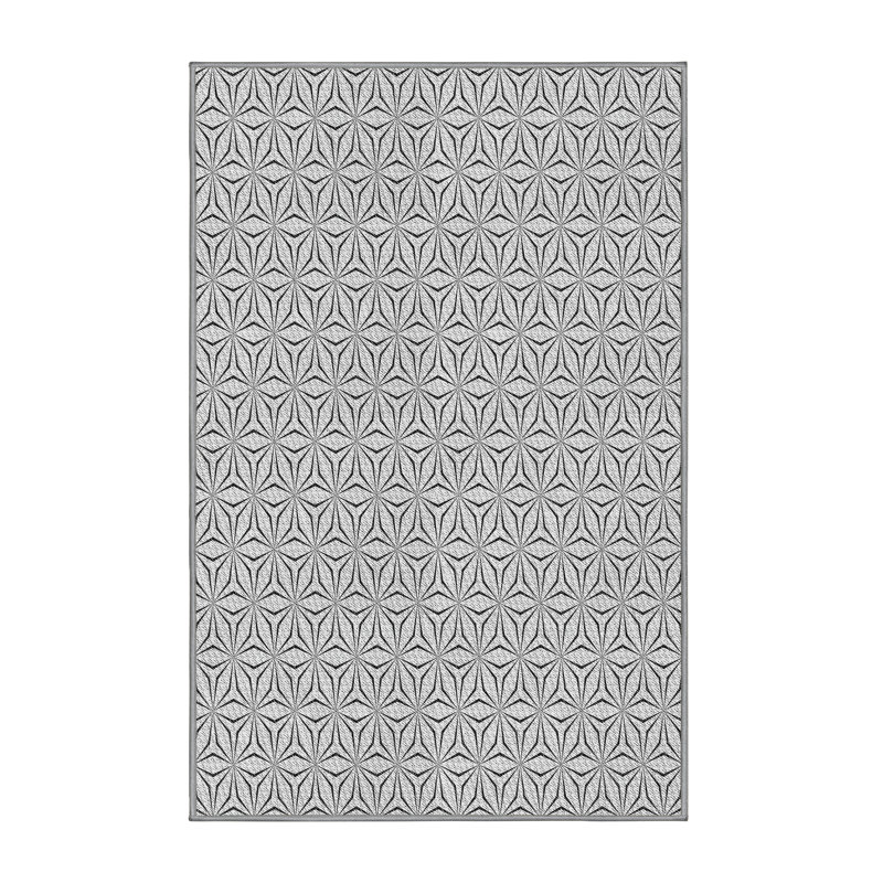 Tapis zone grise à motifs, Rectangle 2 pi x 3 pi