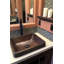 19" Rectangle Skirted Vessel Hammered Copper Sink
