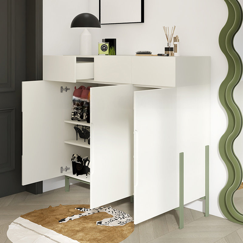 24 Pair Shoe Storage Cabinet, White