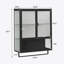 Armoire murale moderne 23,62 po à deux portes avec rangement fermé à deux niveaux