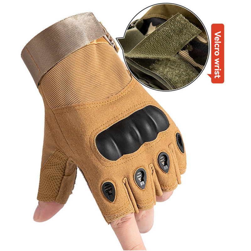 Gants demi-doigts d'entraînement kaki