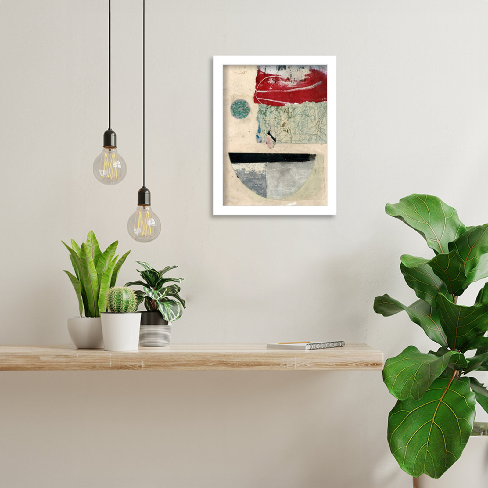 Fresno "Natural Elements No. 2" Print, 13" H x 10" W, White