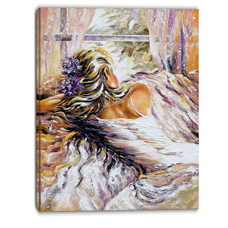 «The River over the Girl Abstract», peinture, H 40 po x l 30 po x P 1,5 po, Toile tendue