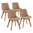 Brimlow Tufted Faux Leather Upholstered Swivel Dining Kitchen Side Chairs