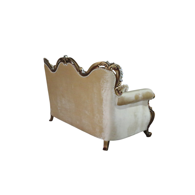 Tiziano Standard Sofa, Dark Merlot, Beige, Light Brown, 73"
