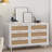 Chaunta 6-Drawers Rattan Storage Cabinet Rattan Drawer with LED Lights and Power Outlet,for Bedroom,Living Room-1143467569-1153604346