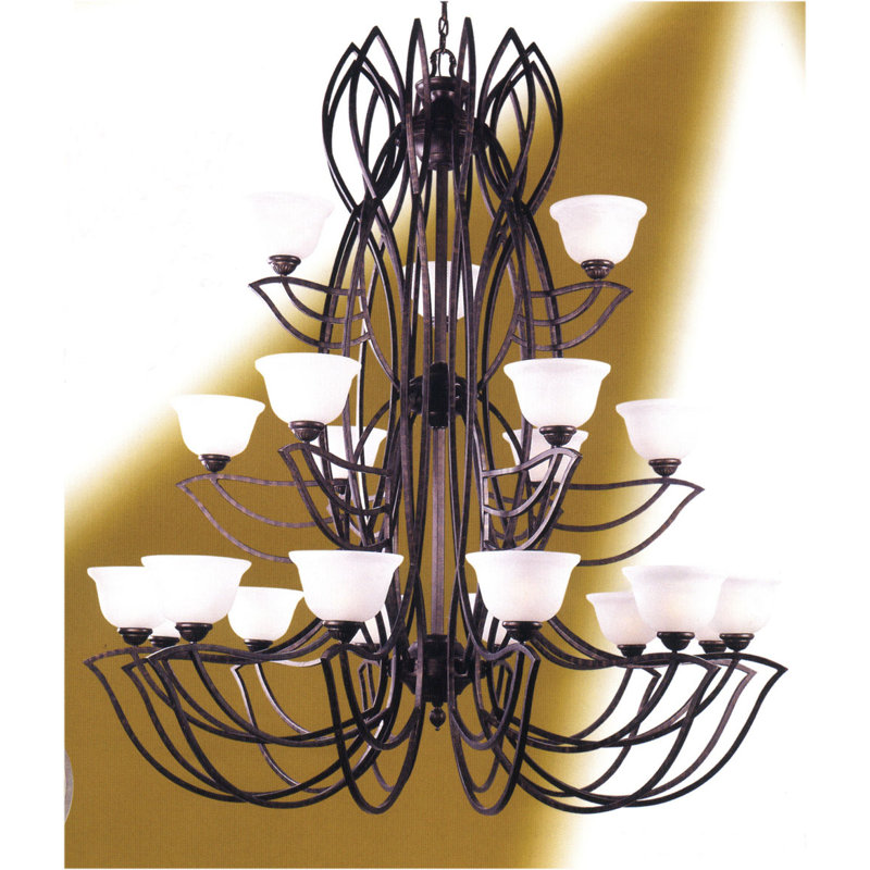 Lustre à niveaux 21 lumières ombré Alpha